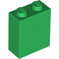Lego kostka (kostička) 1x2x2, zelená (6174411)